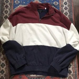 LA Hearts color blocked quarter zip. Size M.